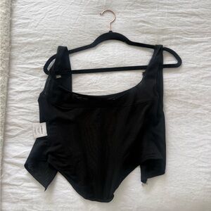 Miaou Black Mesh Bodysuit